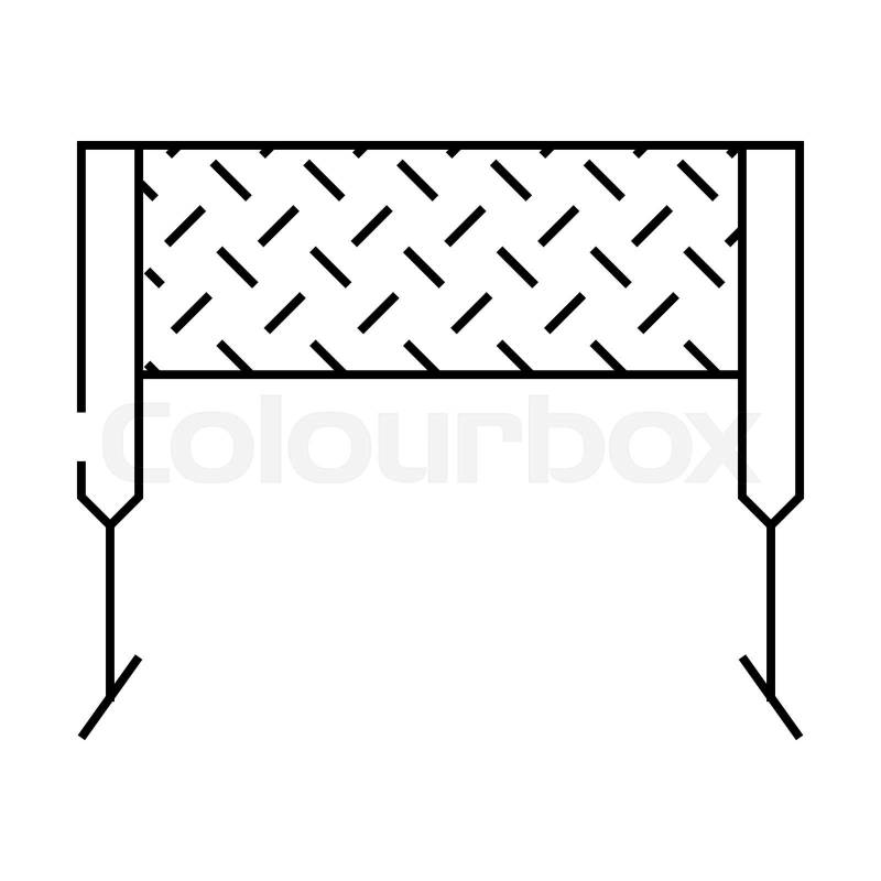 Badminton net line icon vector. badminton net sign. isolated | Colourbox