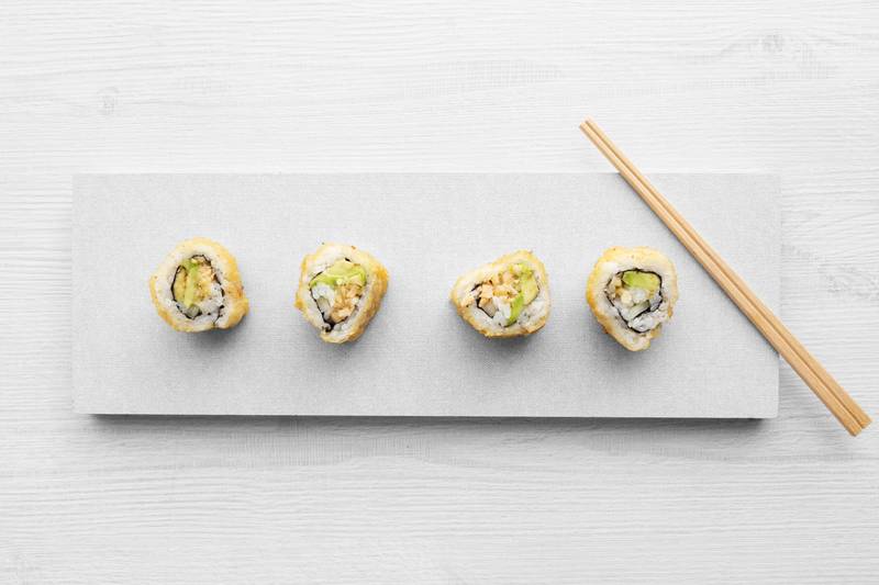 sushi roll,  food, lifestyle and glamor in restaurant