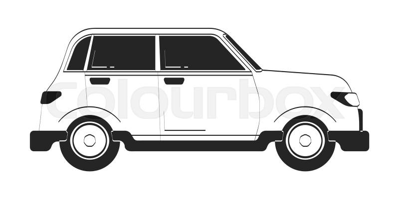 Foto de stock de coche, sedán, perfil