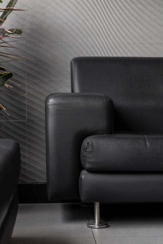 odern leather armchair, furniture in the home interior