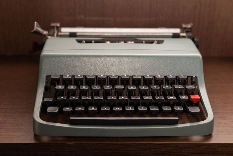 vintage typewriter that inspires creativity and nostalgia. This classic tool symbolizes storytelling, history